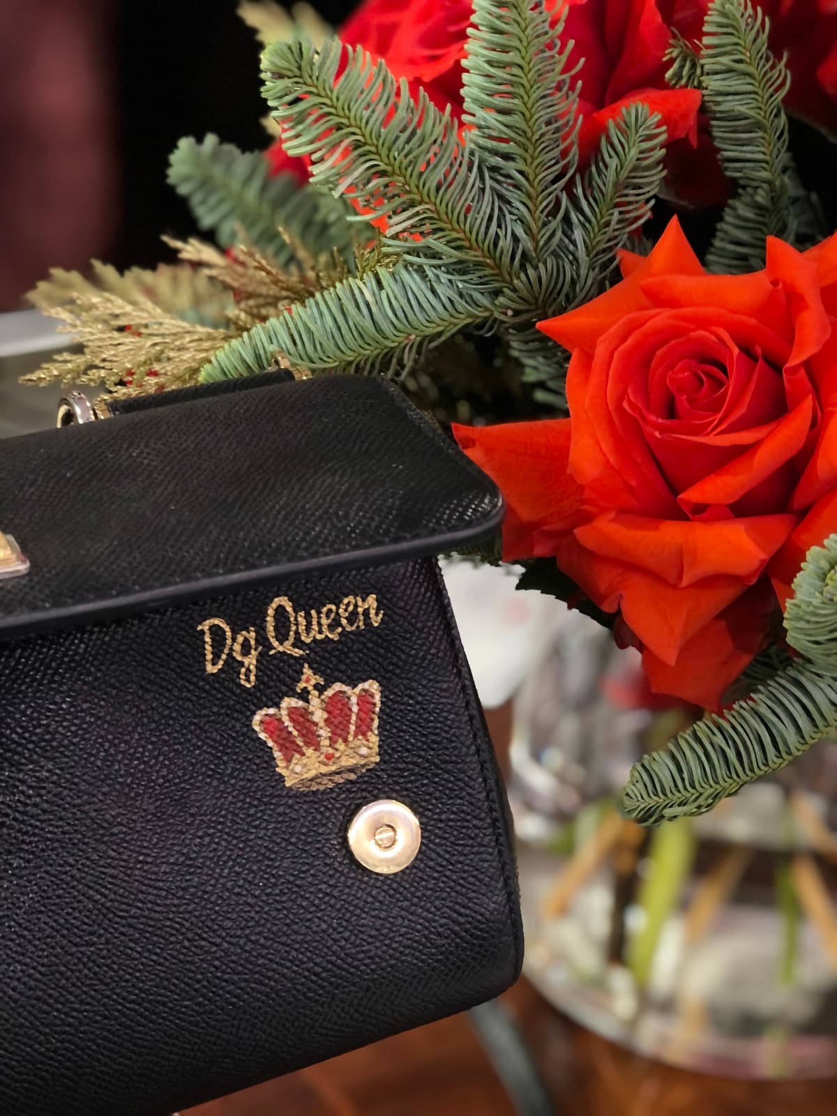 Мини-сумка Dolce & Gabbana — Dg Queen с короной — кастомизация, ручная роспись Street Wave