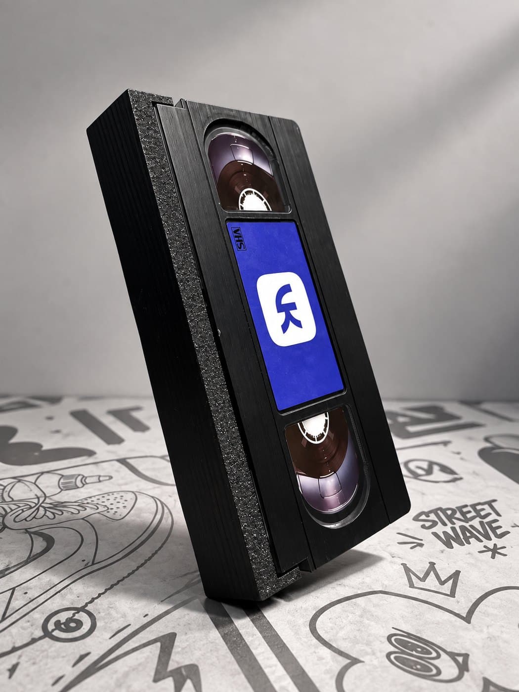 Коробка для флешки в виде VHS-кассеты с логотипом VK, 3D-печать Street Wave