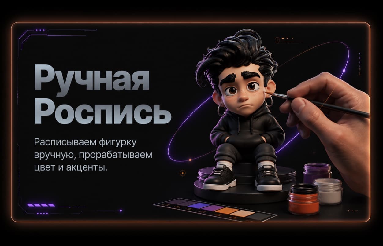Готовая 3D-фигурка в коллекционной коробке с окном
