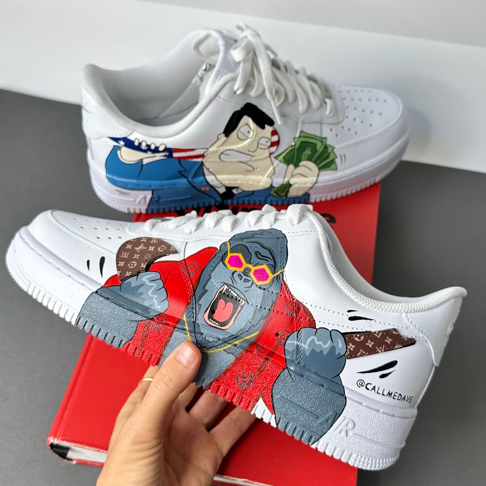 Кастомные кроссовки Nike Air Force 1 с мультяшным поп-арт сюжетом